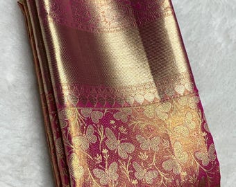 Bridal Kanchipuram Silk Saree: Handwoven Indian Wedding Saree