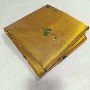 Yellow Chanderi Silk Saree: Handwoven Indian Wedding Sari