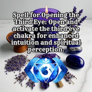 Spell for Opening the Third Eye | Activate Intuition & Spiritual Perception | Third Eye Chakra Ritual | Handmade | Insightful Awakening