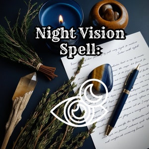 Night Vision Spell - Enhance Vision in Darkness, Digital Download, Wiccan Magic, Witchcraft Ritual for Clarity