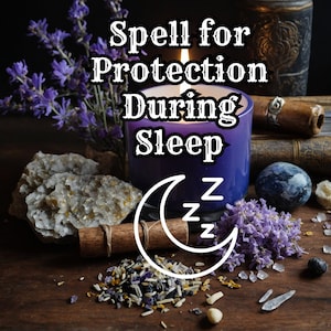 Protection During Sleep Spell - Ritual for Restful Sleep, Bed Protection Barrier, Digital Download, Wiccan Magic, Witchcraft