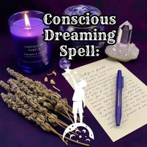 Conscious Dreaming Spell - Enhance Dream Awareness, Digital Download, Wiccan Magic, Witchcraft Ritual for Lucid Dreams