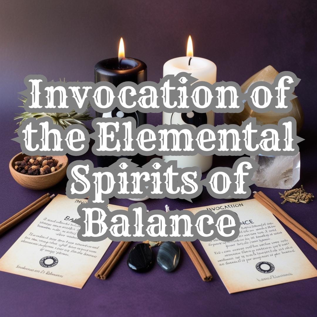 Elemental Ritual Elemental Spirits Invocation: Balance Ritual (digital Download) - Etsy