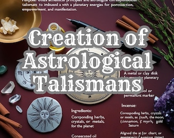 Astrological Talismans Creation Guide: Alchemical Ritual (Digital Download)