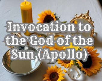 Apollo Invocation: Sun God Ritual for Inspiration & Healing (Digital Download)