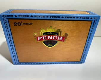 Punch Cigar Box. 8x5.5x2”