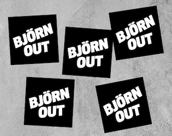 15x Björn Out Stickers 5 x 5 cm, high-quality outdoor stickers