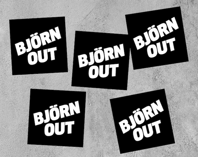 15x Björn Out Stickers 5 x 5 cm, high-quality outdoor stickers