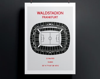 minimalistischer Kunstdruck deines Lieblingsstadions/ hochwertiger 300g/qm Print