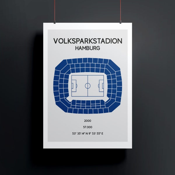 Minimalistischer Kunstdruck deines Lieblingsstadions/ hochwertiger 300g/qm Print