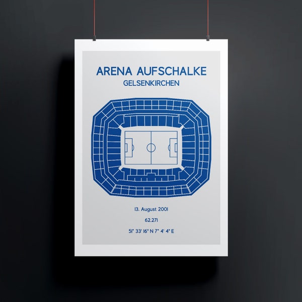 minimalist art print of your favorite stadium/high-quality 300g/sqm print