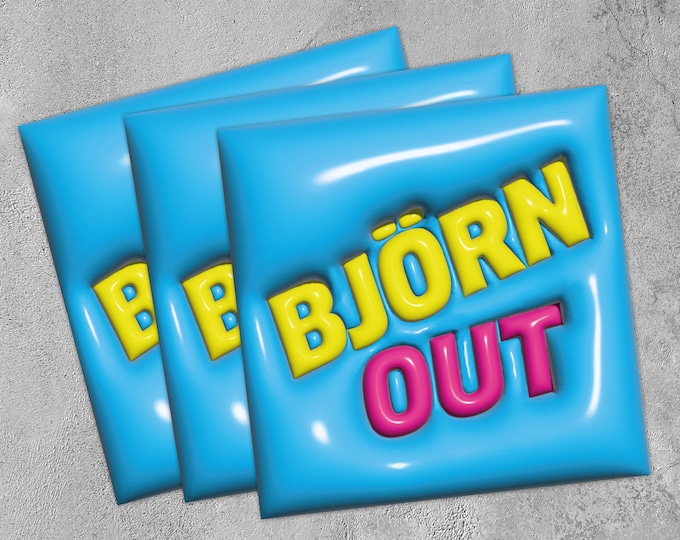 10x "Björn Out" stickers 10 x 10 cm, high-quality outdoor stickers