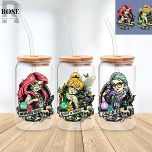 Movie Cartoon 16 Oz Libbey Glass Can Wrap Png Sublimation Digital Instant Download, Cartoon Libbey Png, Glass Cup, Coffee Cup, Glass Jar