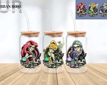 Movie Cartoon 16 Oz Libbey Glass Can Wrap Png Sublimation Digital Instant Download, Cartoon Libbey Png, Glass Cup, Coffee Cup, Glass Jar