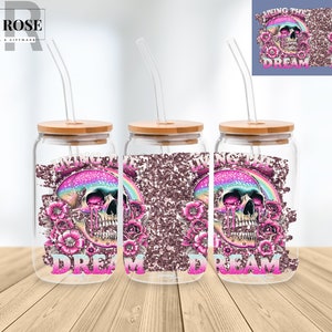 16 Oz Libbey Glass Can Wrap Png Sublimation Digital Instant Download, Cartoon Libbey Png, Glass Cup, Coffee Cup, Glass Jar