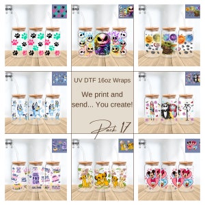 UV DTF 16oz Wraps Pack #17 - Printed and sent to your door