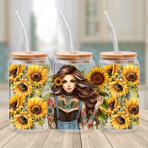 Self Love 16 Oz Libbey Glass Can Wrap Png Sublimation Digital Instant Download, Cartoon Libbey Png, Glass Cup, Coffee Cup, Glass Jar