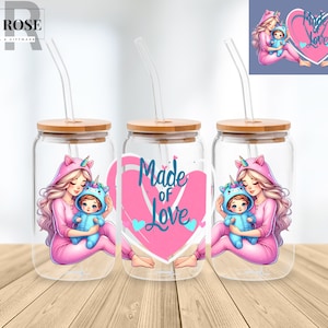 16 Oz Libbey Glass Can Wrap Png Sublimation Digital Instant Download, Cartoon Libbey Png, Glass Cup, Coffee Cup, Glass Jar