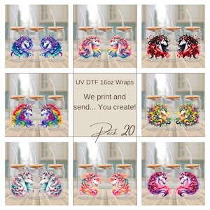 UV DTF 16oz Wraps Pack #20 - Printed and sent to your door