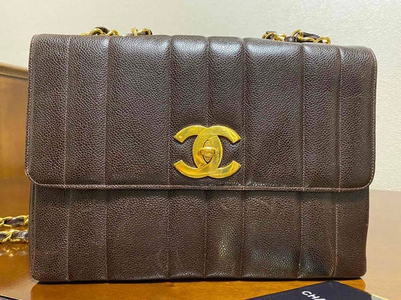 Chanel Mademoiselle patent leather bag large 80s – Vintage Le Monde