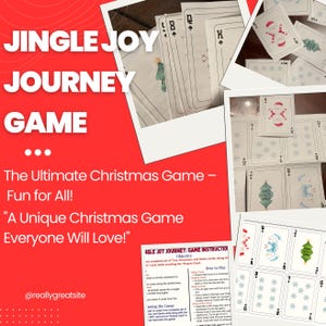 Jingle Joy Reise - Lustiges und festliches Weihnachtskartenspiel | Einzigartiges Ferienspiel für Familien oder Freunde | Weihnachtskarten, Feiertagsspaßspiel