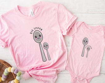 Matching Mom and Baby Tshirts, Big Spoon Little Spoon Shirts