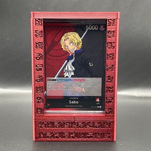 One Piece TCG Leader Red Road Poneglyph Deck + Dice Box | 3D Printed, Magnetic Top & Bottom | Max 100 Card Capacity | Mini Snap Included!