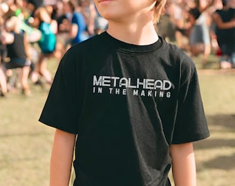 Future Metalhead Baby and Kids Shirt, Black Metal Toddler T-shirt, One Piece Bodysuit Death Metal Mom Baby Shower Gift, Metal Head Dad Funny