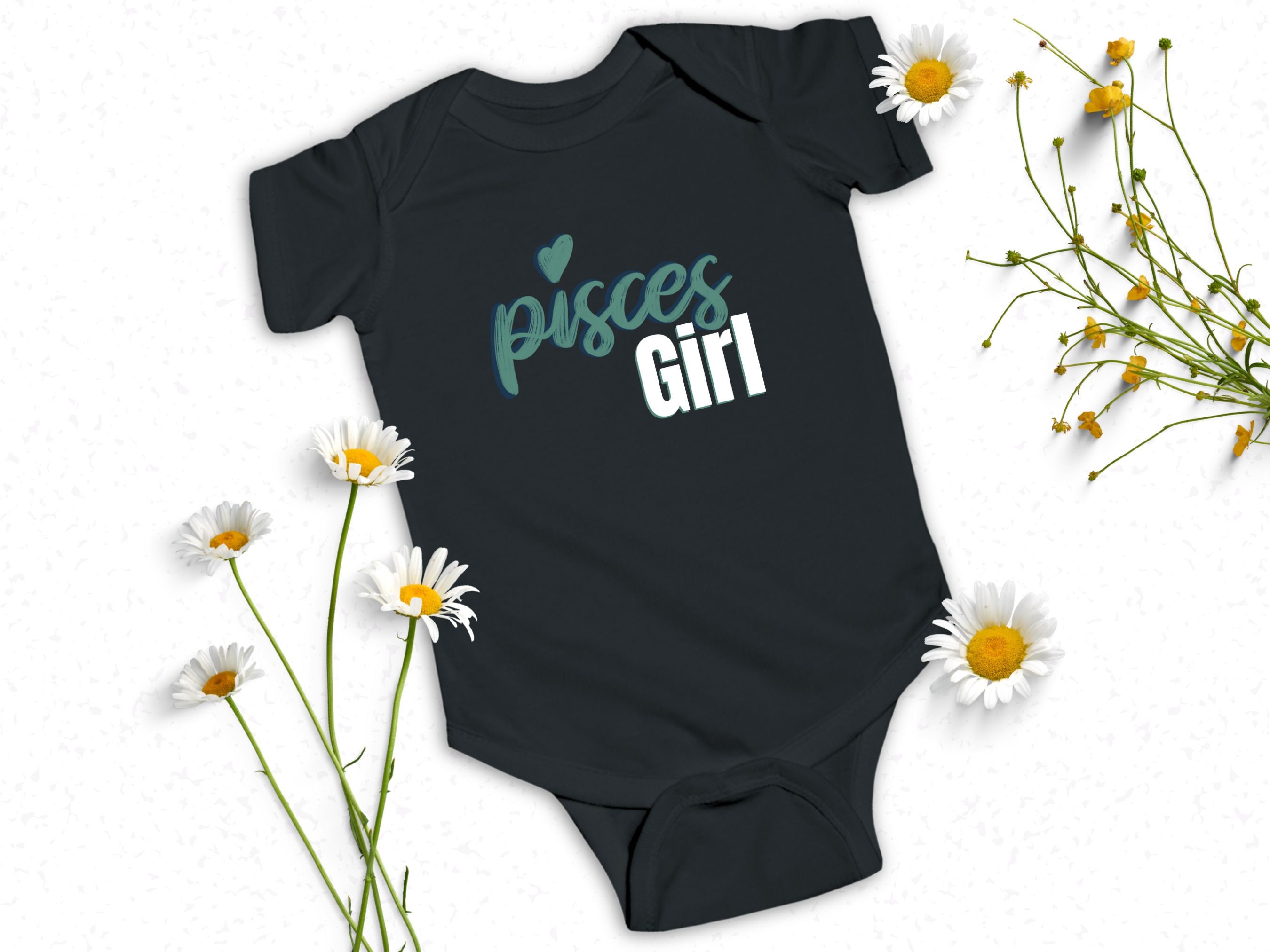 Pisces Baby Girl Gift, Cute Pink Astrology Newborn One Piece Outfit, Celestial Mom Birth Announcement, Gift for First Time Mom Spiritual