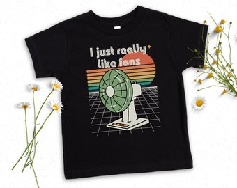 Lustiges Deckenfan Shirt für Kleinkinder und Kinder, Besessen von Fans Niedliche Kinderkleidung, Geburtstags Shirt für Fan Themed Party, Geschenk für Sohn