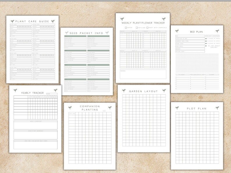 2026 Garden Planner Printable • Seed Tracker • Vegetable Garden Layout ...
