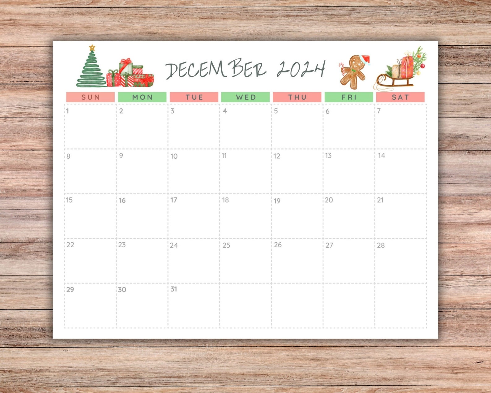 2024 Printable Calendar Kids Printable Calendar Watercolor Calendar 2024 Printable Calendar Kids Printable Calendar Watercolor Calendar