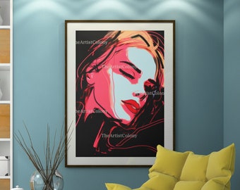 Modern art print downloaded, Downloadable-trendy-wall-art, Artful female wall-decorative downloads, Fashion-wall-art-download
