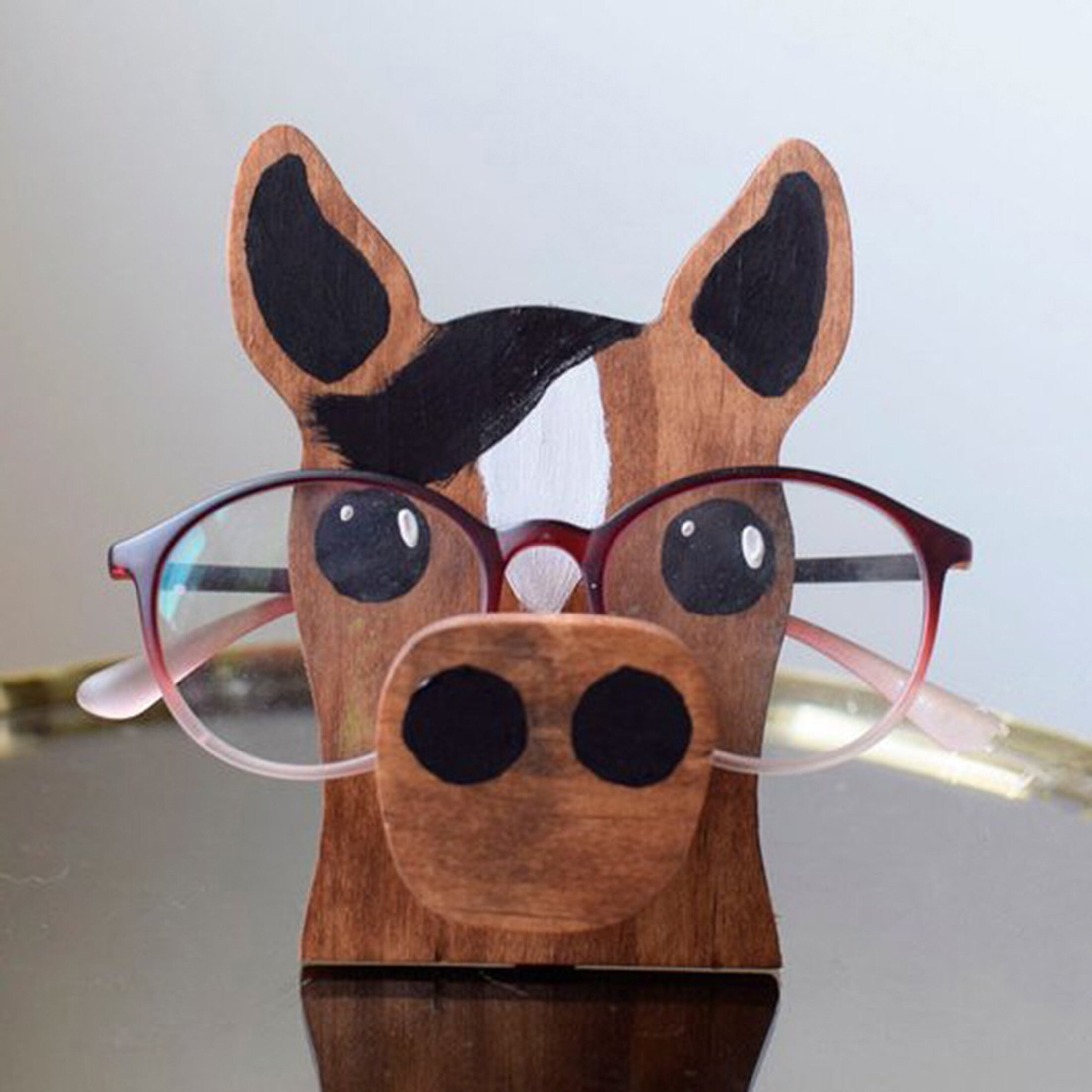 gofidin Glasses Holder Stand Animal Wooden Eyeglass Holder Stand Cute  Animal Pet Glasses Stand Holder Cat Handmade Wood Animal Shape Eye Glass  Holder
