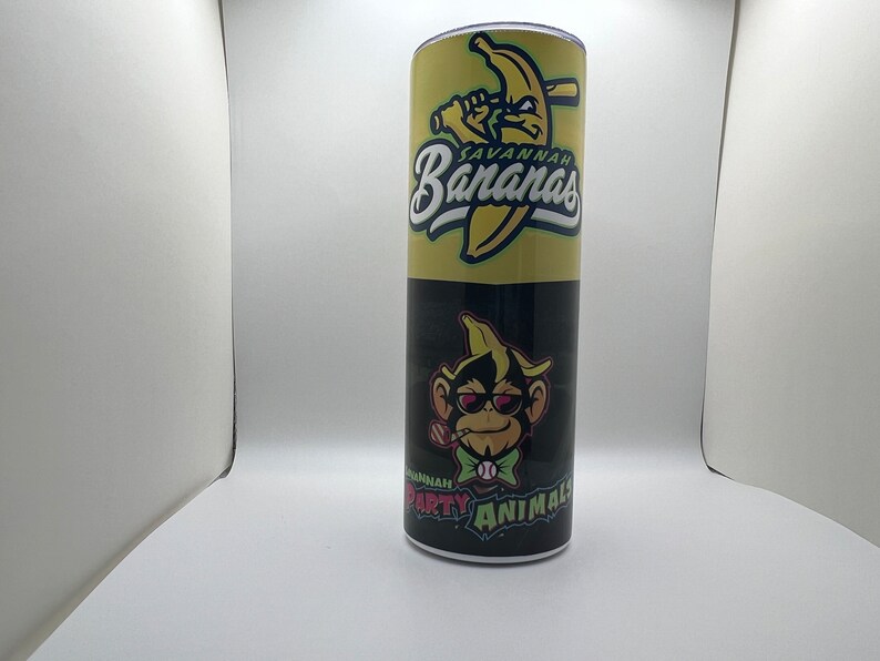 Savannah Bananas & Party Animals Baseball 20oz Custom Tumbler Etsy