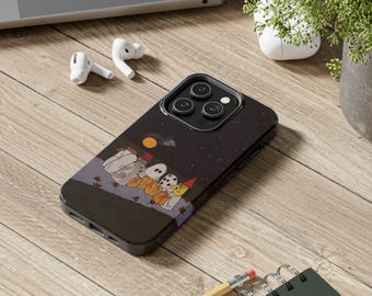 Cute Ghosts Phone Case, Spooky Halloween Ghost Case, Trick or Treat, Halloween Gift, Protective Cover, iPhone/Samsung Case