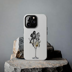 Cool Girl Martini Tough Phone Case, Trendy Y2K Fashion Baddie Gift for Her, NYC aesthetic Vibe Samsung/iPhone Case
