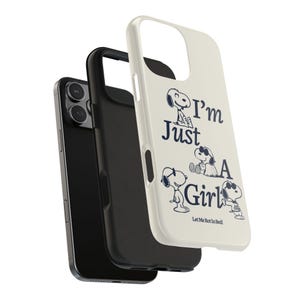 Funny Phone Case I'm Just A Girl Let Me Rot in Bed Tough Phone Cases, Sarcastic Girl Power Cover, Protective Cell Phone Case, Cool Teen image 4