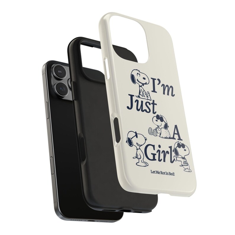 Funny Phone Case I'm Just A Girl Let Me Rot in Bed Tough Phone Cases, Sarcastic Girl Power Cover, Protective Cell Phone Case, Cool Teen image 4