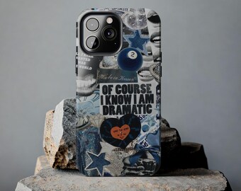 Y2k Star Girl Tough Phone Case, Aesthetic Cool Girl Collage Cover - Blue, Protective Case, Trendy Phone Accessories, Unique Gift for Her,