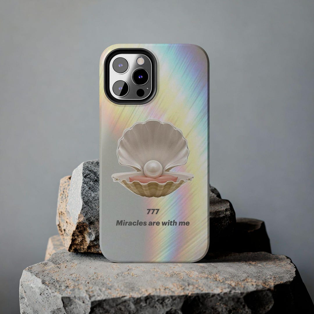 Sea Shell Lucky Seashell Pearl Lucky Number 777 Tough Phone Case, Protective Shell ...