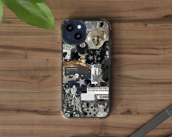 Phone Case, Y2k Star Girl Aesthetic Cover, Clear Transparent iPhone Samsung Huawei Silicone, Trendy Hipster Fashion Accessories, Gift for