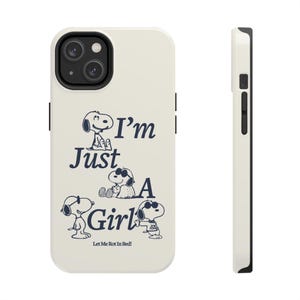 Funny Phone Case I'm Just A Girl Let Me Rot in Bed Tough Phone Cases, Sarcastic Girl Power Cover, Protective Cell Phone Case, Cool Teen image 6