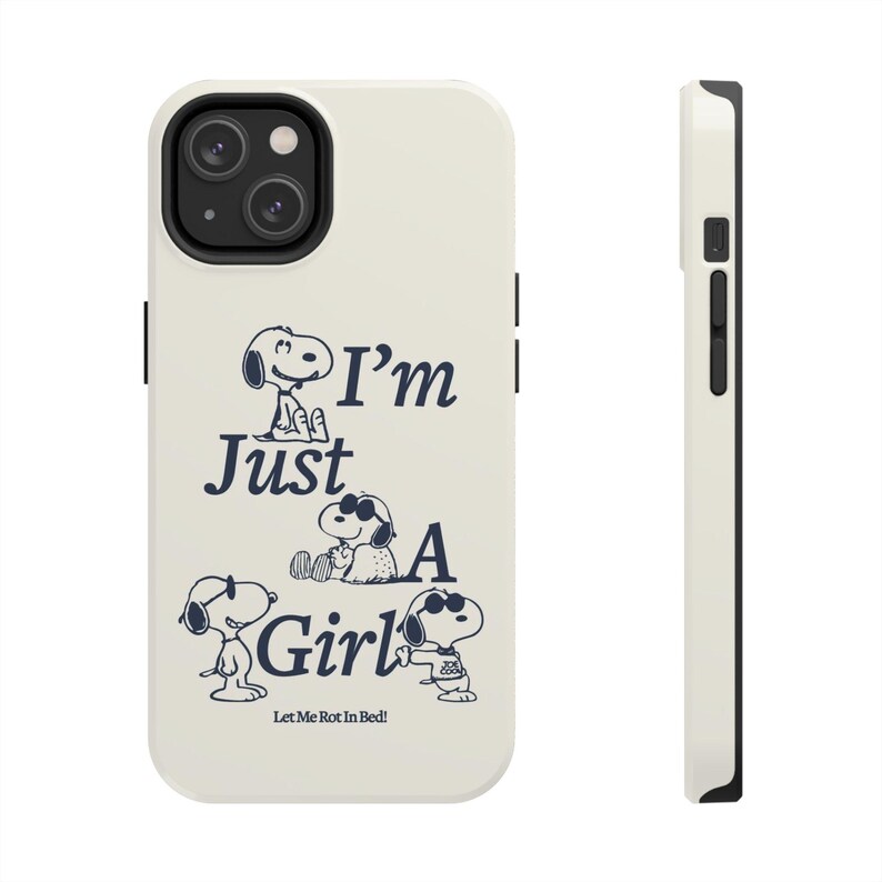 Funny Phone Case I'm Just A Girl Let Me Rot in Bed Tough Phone Cases, Sarcastic Girl Power Cover, Protective Cell Phone Case, Cool Teen image 6