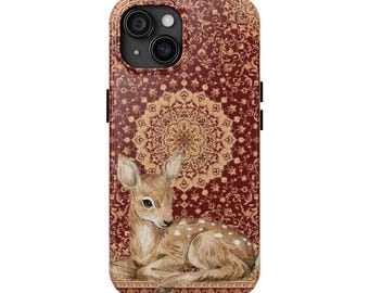 Whimsical Baby Deer on Persian Carpet - Unique Protective Phone Case