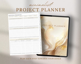 Project Planner | Goal Planner | iPad Project Planner | GoodNotes Project Planner | Project Management Planner | Goal Management Planner