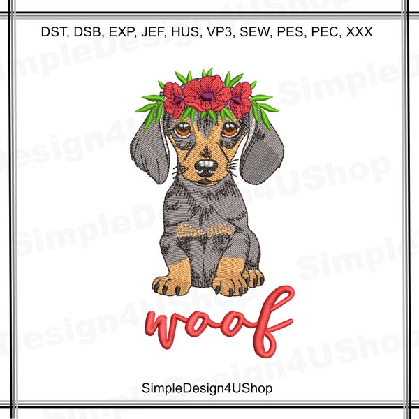 Dog Embroidery Design Daschund Machine Embroidery Design Paw Embroidery Machine embroidery dog designs I Love Daschund Embroidery Design