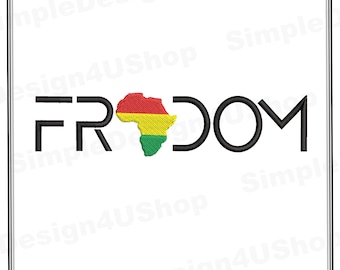 Black History Freedom Embroidery Design (Digital Download)