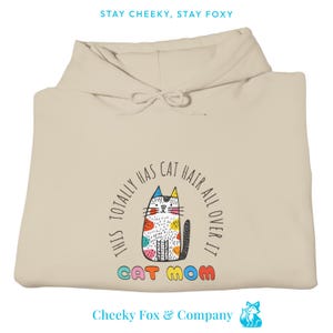 Cat Mom Hoodie Sweatshirt, Gift For Cat Lover, Trendy Hoodie For Pet Lover, Cat Mom Shirt, Cute Cat Sweatshirt For Best Friend