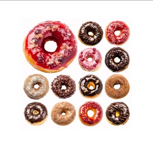 Donut PNG Bundle for your design or merch | Donut Cricut | Donut Clipart | Donut PNG